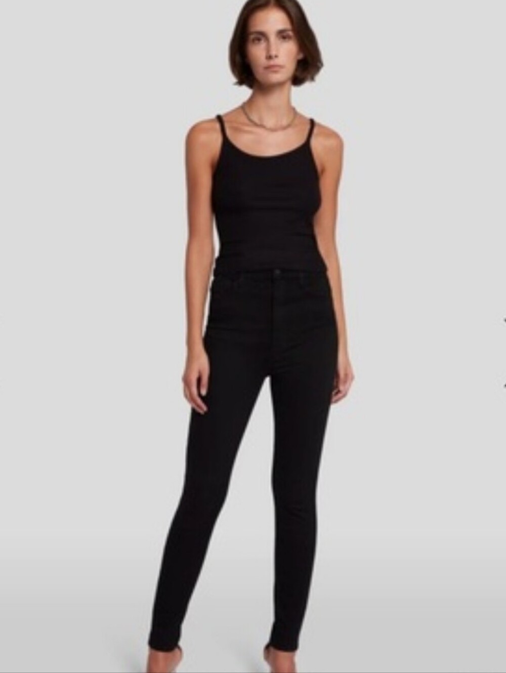 Seven7 Metro Ultra High-Rise Skinny Jeans- Black